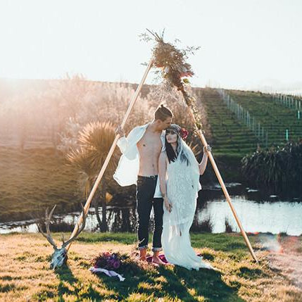 "Dear Indie"- Wild Hearts Bohemian Wedding Inspiration Shoot - Feathers and Stone