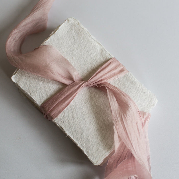 The different types of silk ribbons available at Feathers and Stone - Feathers and Stone