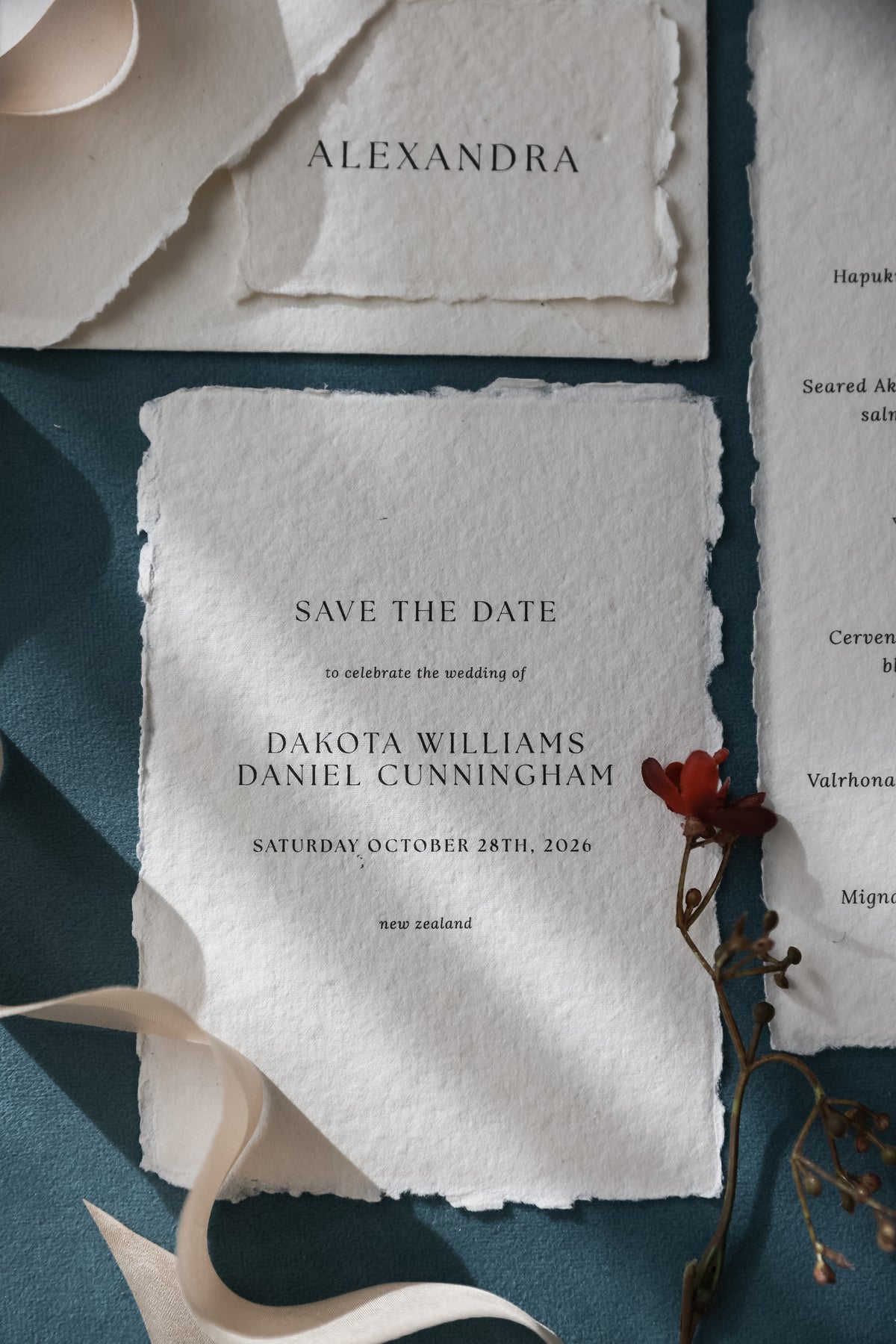 'Dakota' Handmade Paper Wedding Stationery Invitation