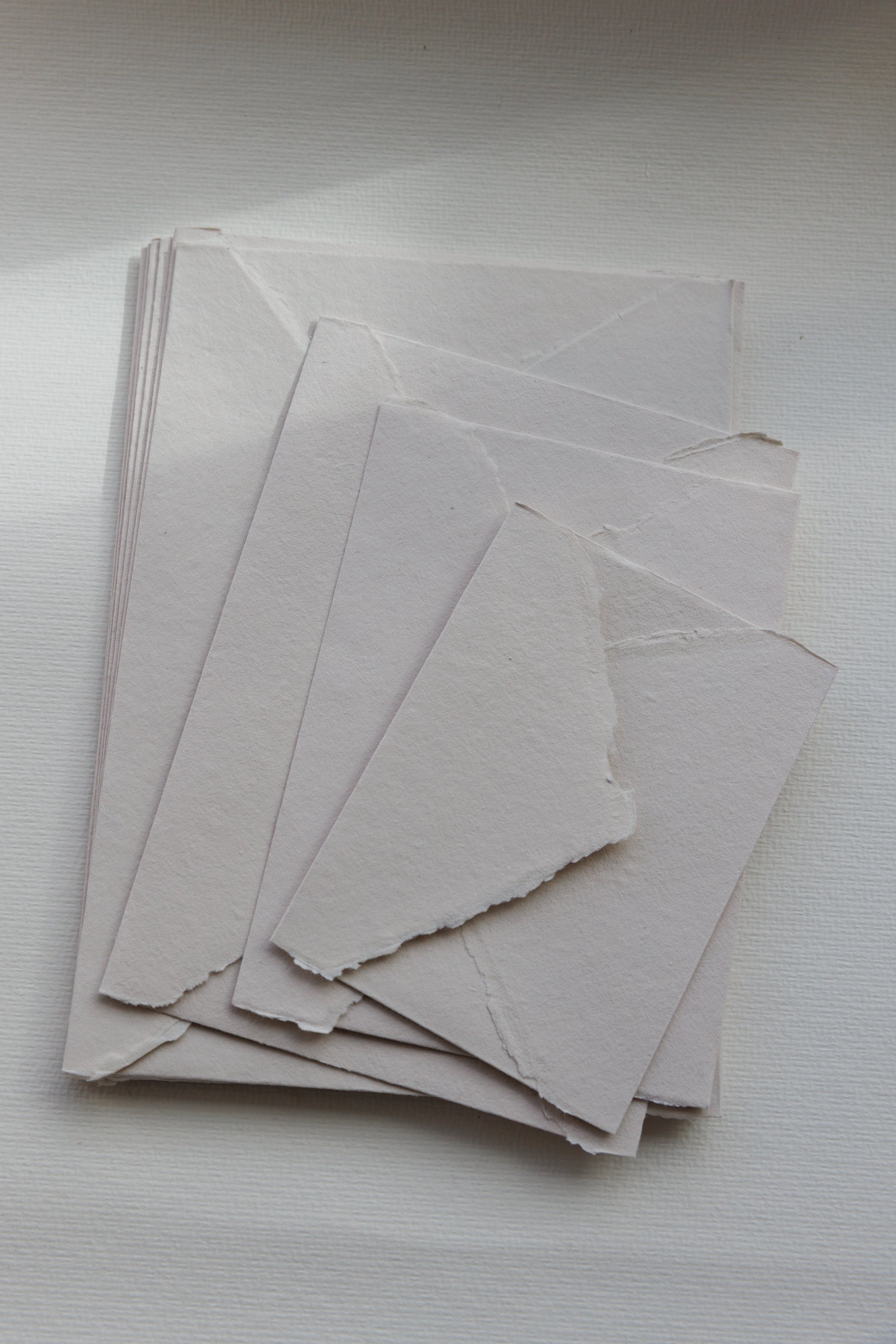 Envelopes - SAND Deckle Edge Handmade Cotton Rag Envelopes