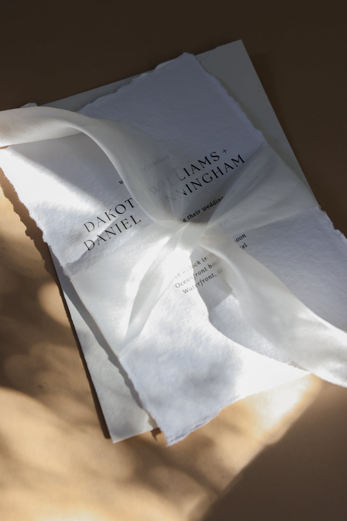 'Dakota' Handmade Paper Wedding Stationery Invitation