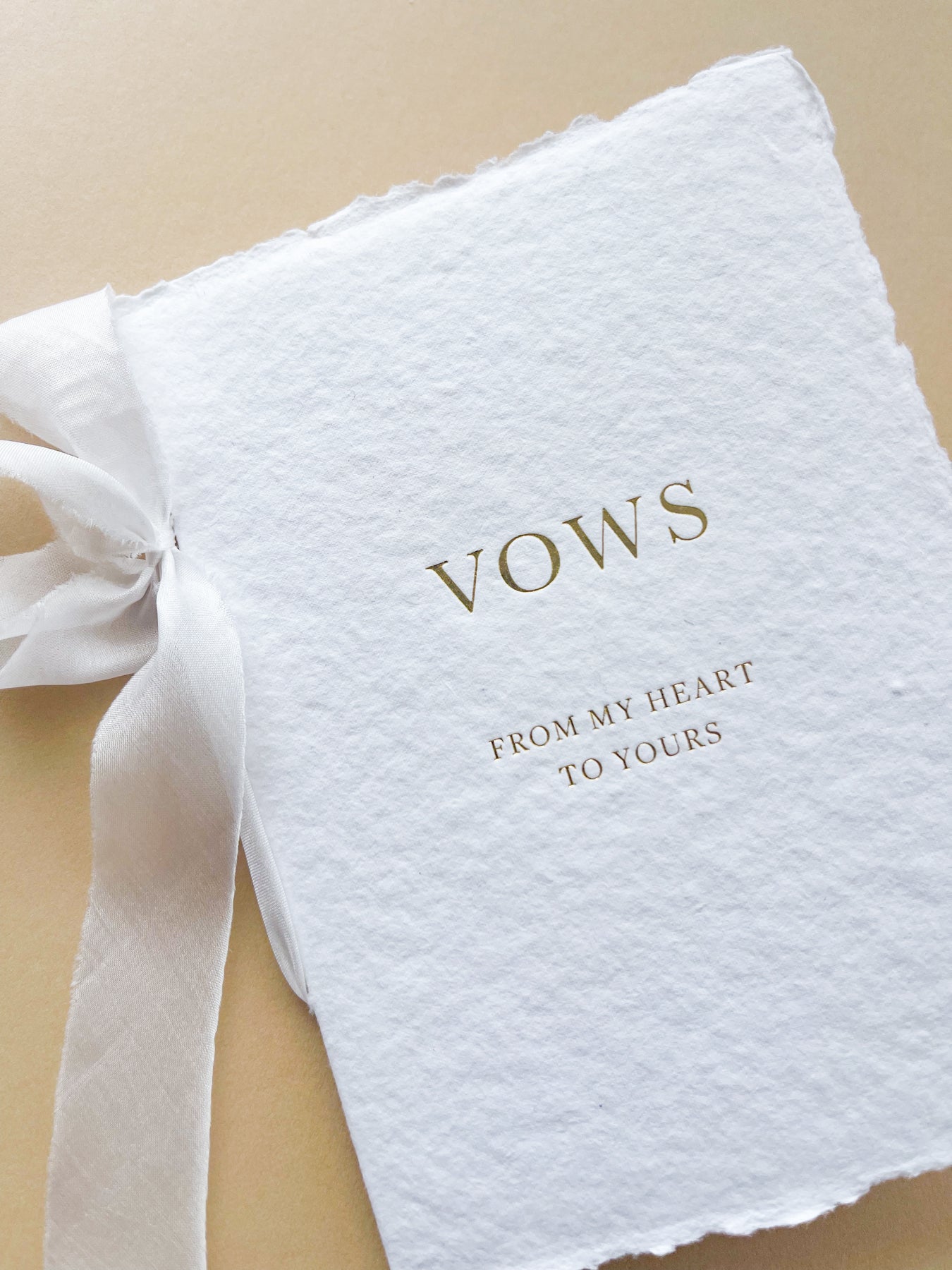 Silver or Gold Foil Pressed Vow Books
