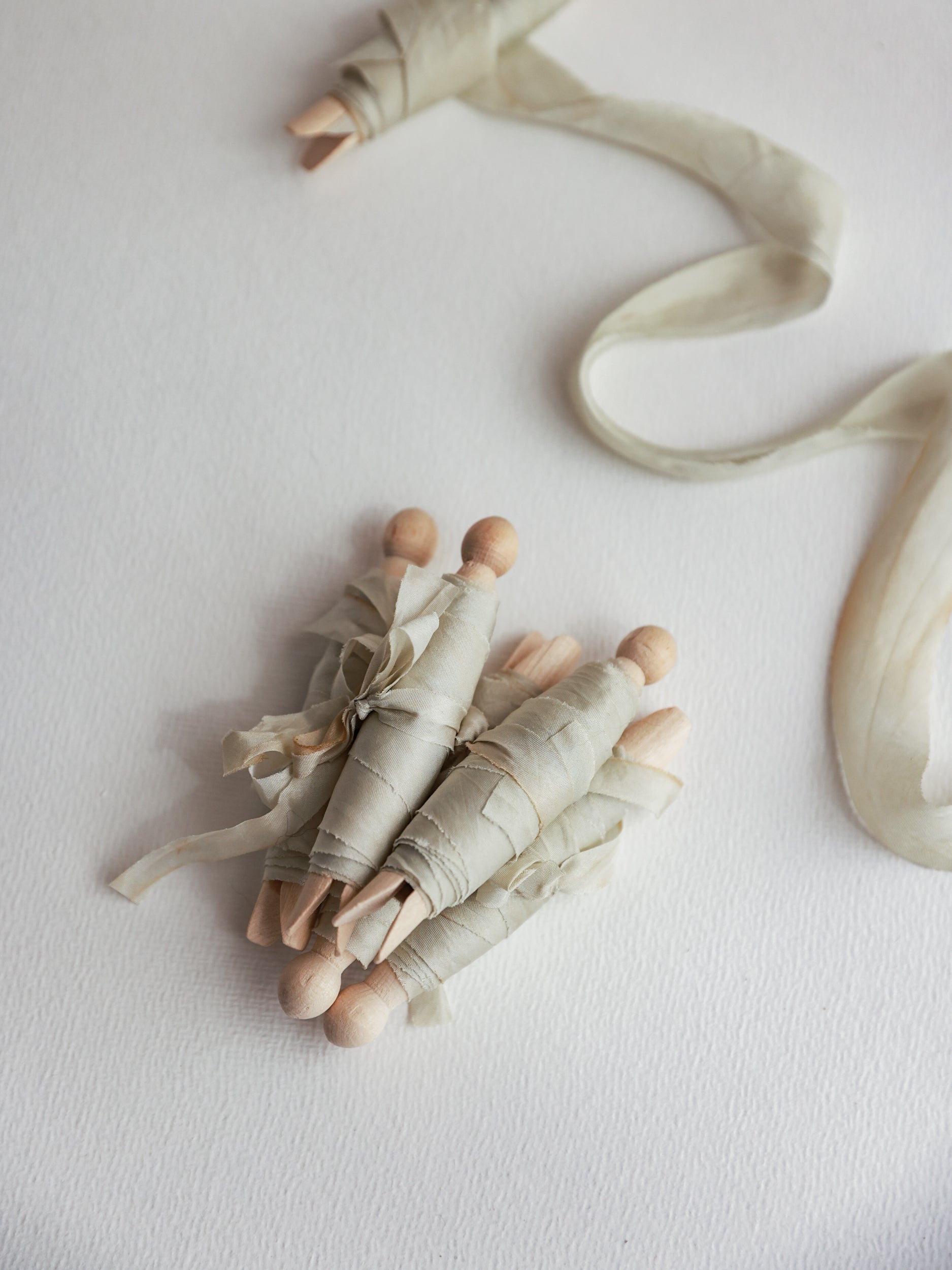 Blemished Pale Sage // Habotai Silk Ribbon