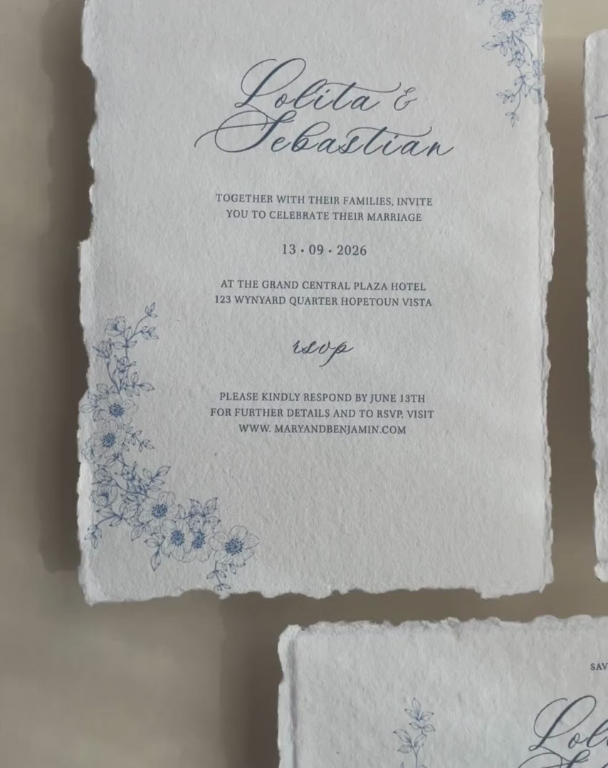 'Lolita' Calligraphy Typeface Wedding Invitation