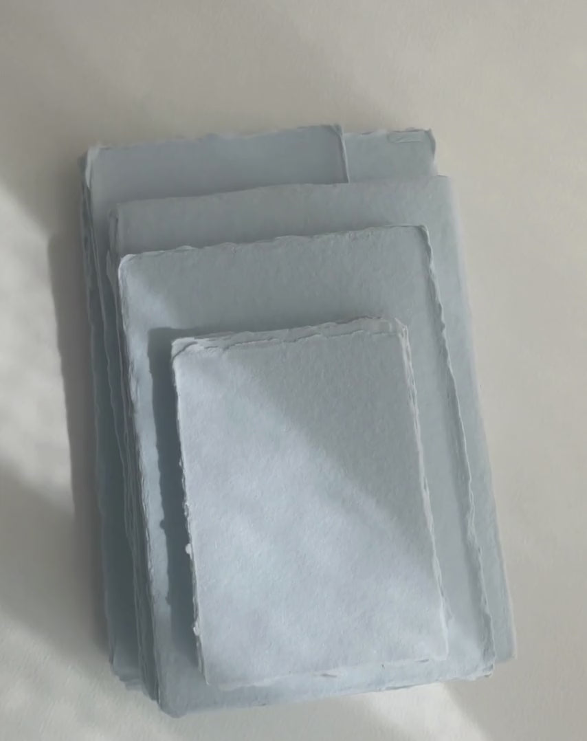 Paper • BLUE Handmade Cotton Rag Paper