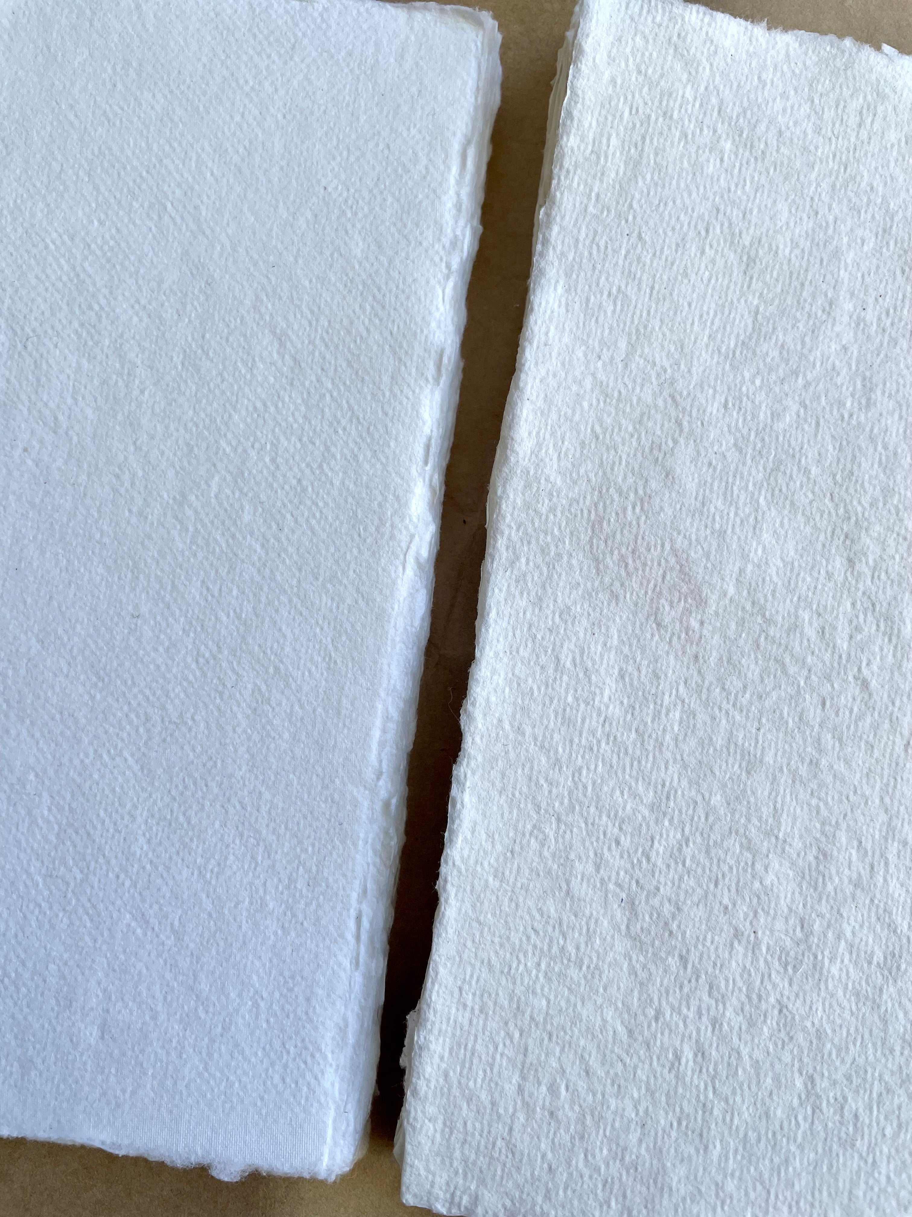 BLEMISHED deckle edge handmade cotton rag paper