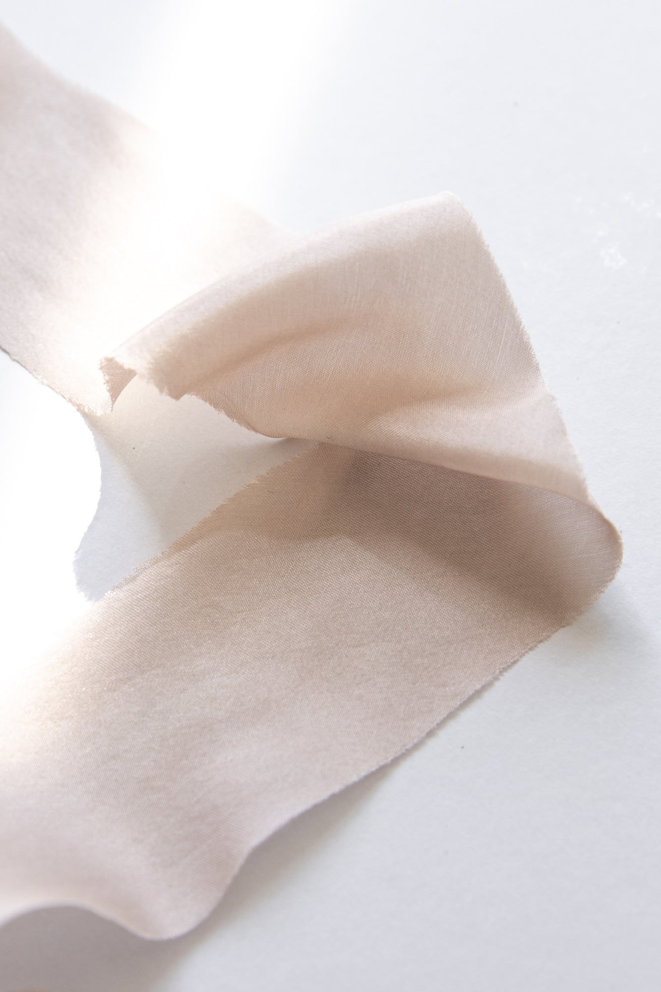 Sand Habotai Silk Ribbon