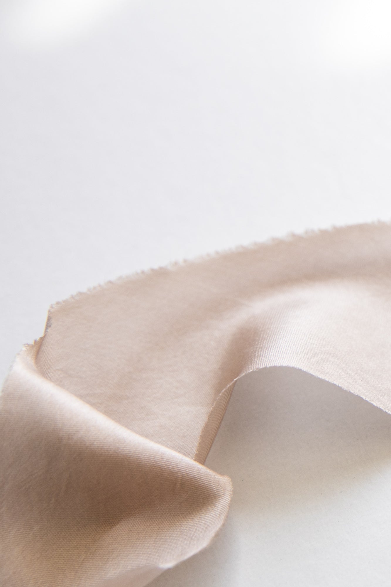 Sand Habotai Silk Ribbon