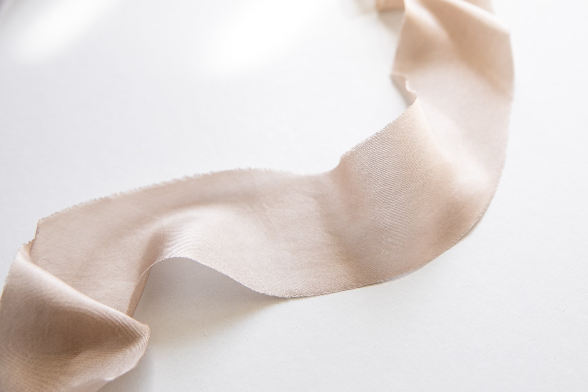 Sand Habotai Silk Ribbon