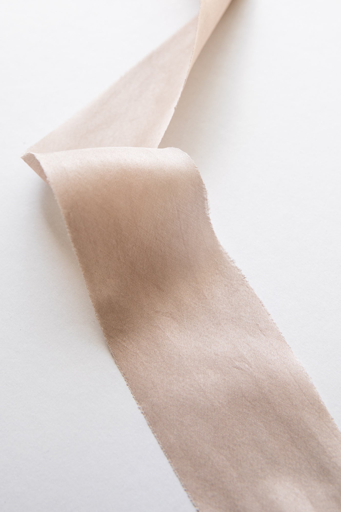 Sand Habotai Silk Ribbon