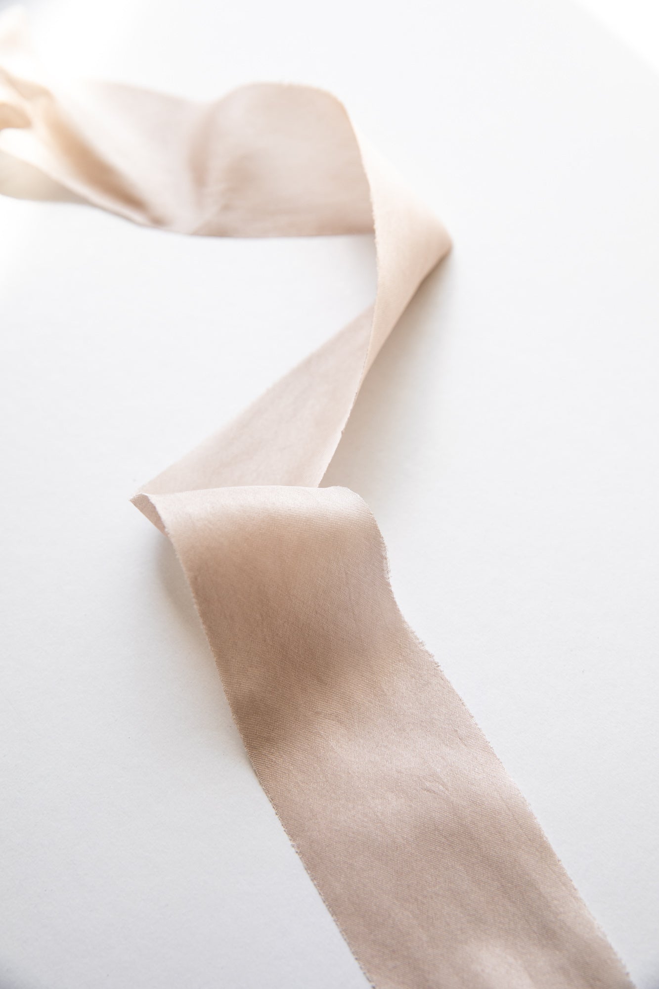 Sand Habotai Silk Ribbon