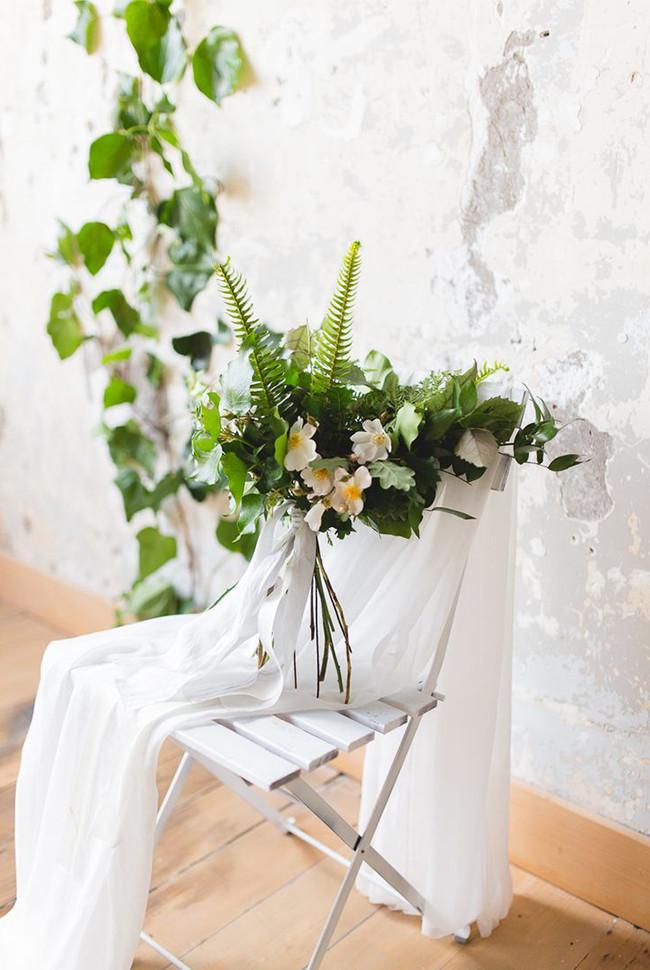 Organic All White Wedding Inspiration - Feathers and Stone