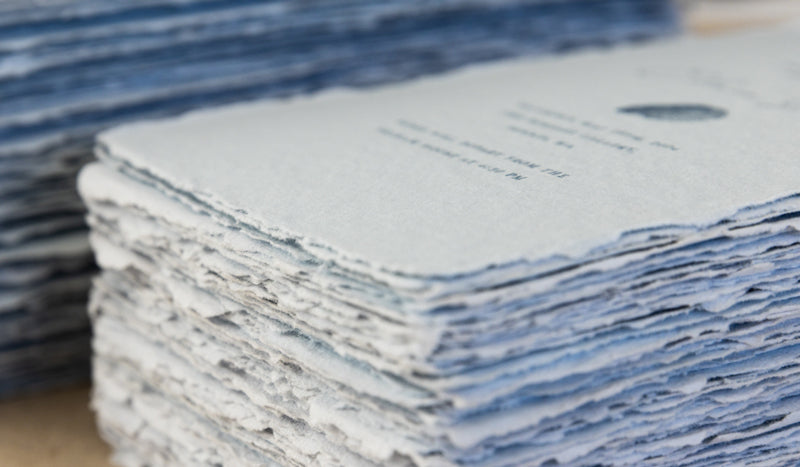 Papper Order Handmade Cotton Rag Deckled Edge Paper | Wedding Stationery – Feathers ...