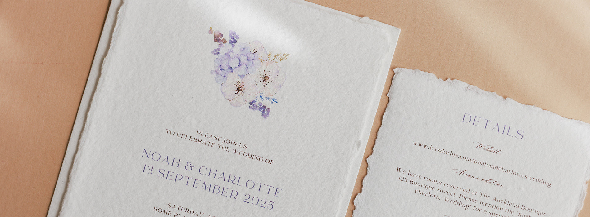 Luxurious and Affordable Handmade Paper Wedding Stationery