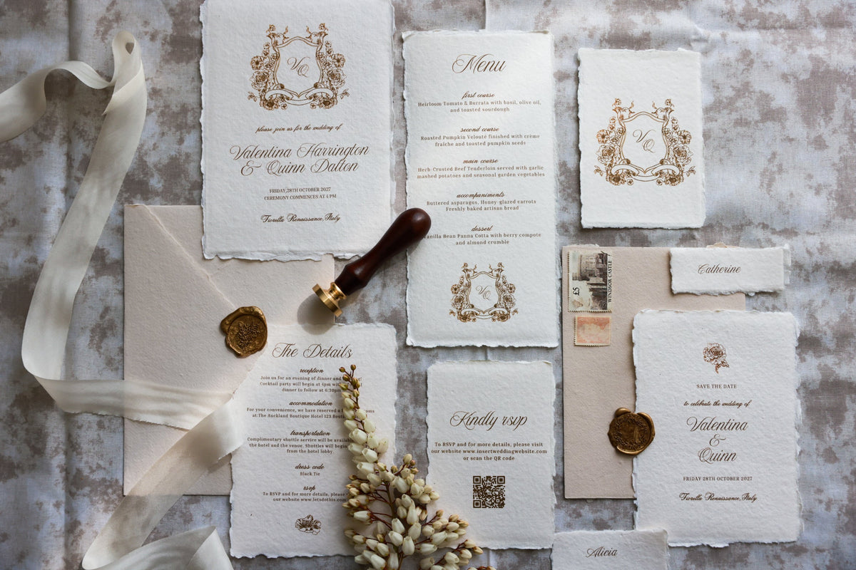 Luxurious and Affordable Handmade Paper Wedding Stationery
