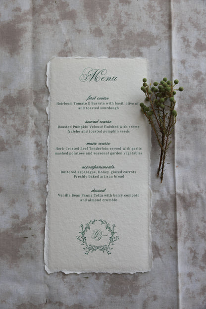 'Gabriella' Handmade Paper Wedding Stationery Invitation