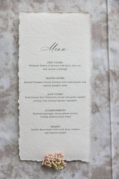 'Sandra' Handmade Paper Wedding Invitation
