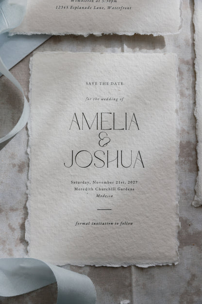 'Amelia' Handmade Paper Wedding Stationery Invitation Suite