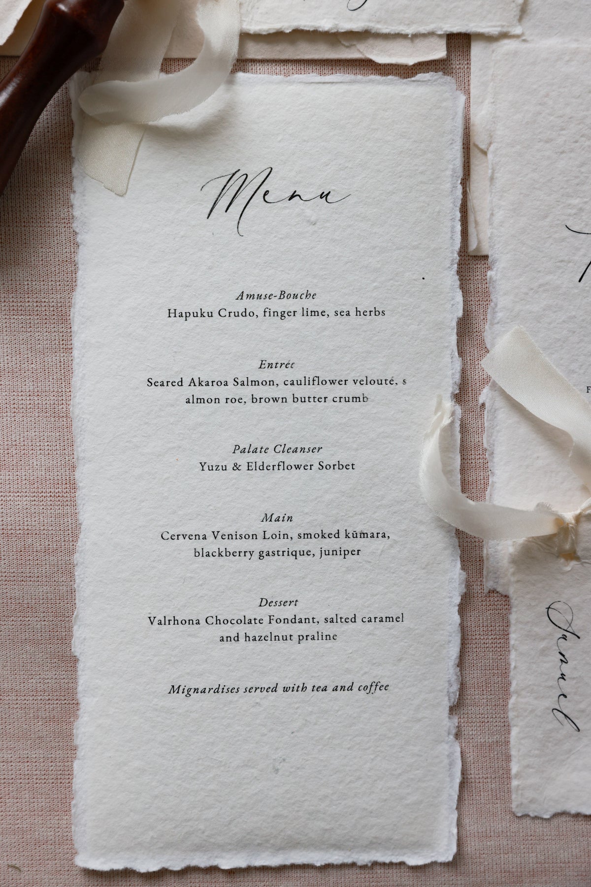 'Larissa' Calligraphy Style Wedding Invitation
