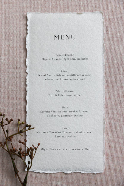 'Emma' Handmade Paper Wedding Stationery Invitation