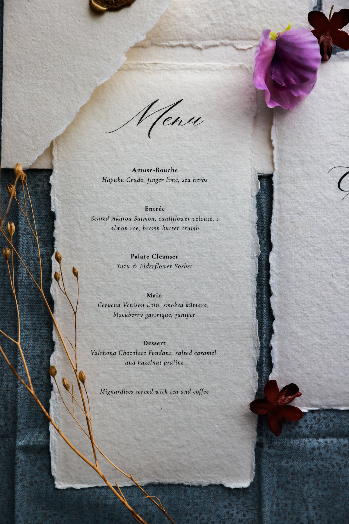 'Eleanor' Handmade Paper Wedding Stationery Invitation
