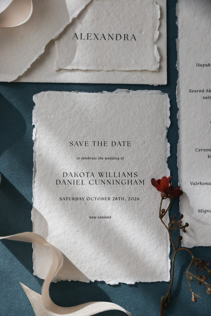 'Dakota' Handmade Paper Wedding Stationery Invitation