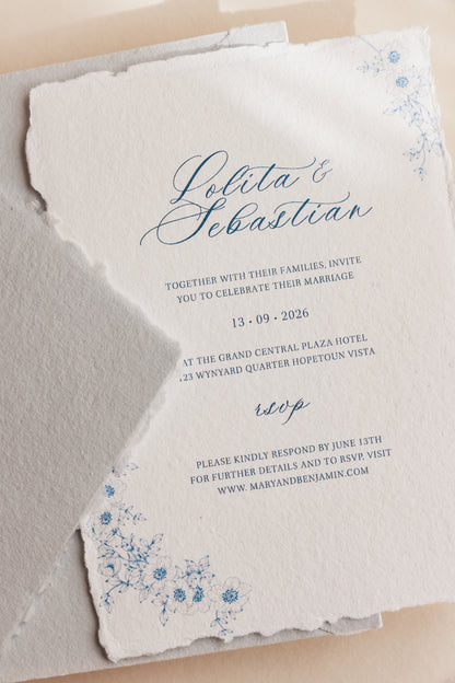 'Lolita' Calligraphy Typeface Wedding Invitation