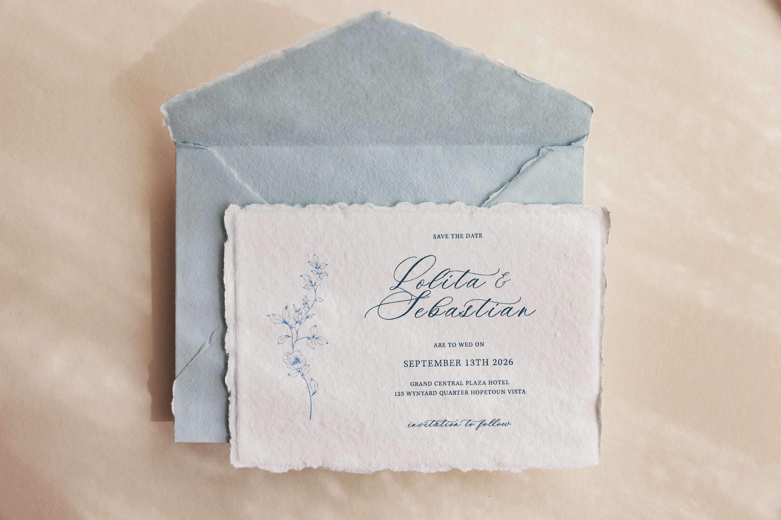 'Lolita' Calligraphy Typeface Wedding Invitation