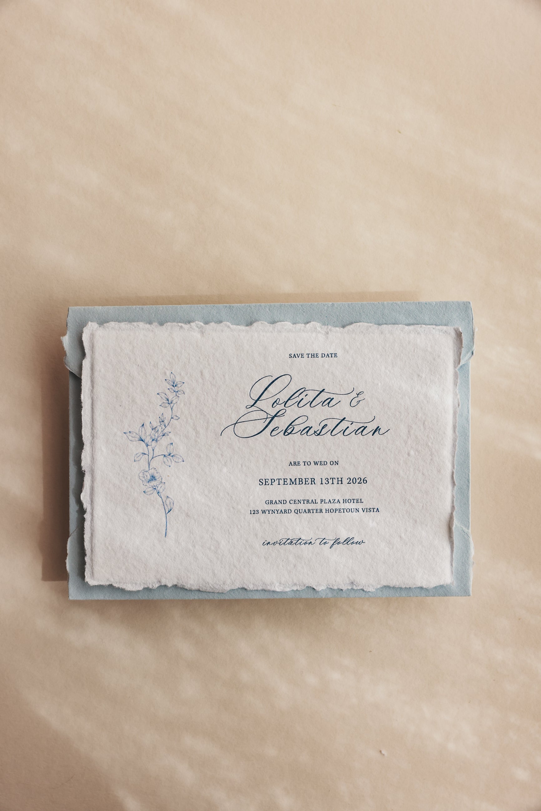 'Lolita' Calligraphy Typeface Wedding Invitation