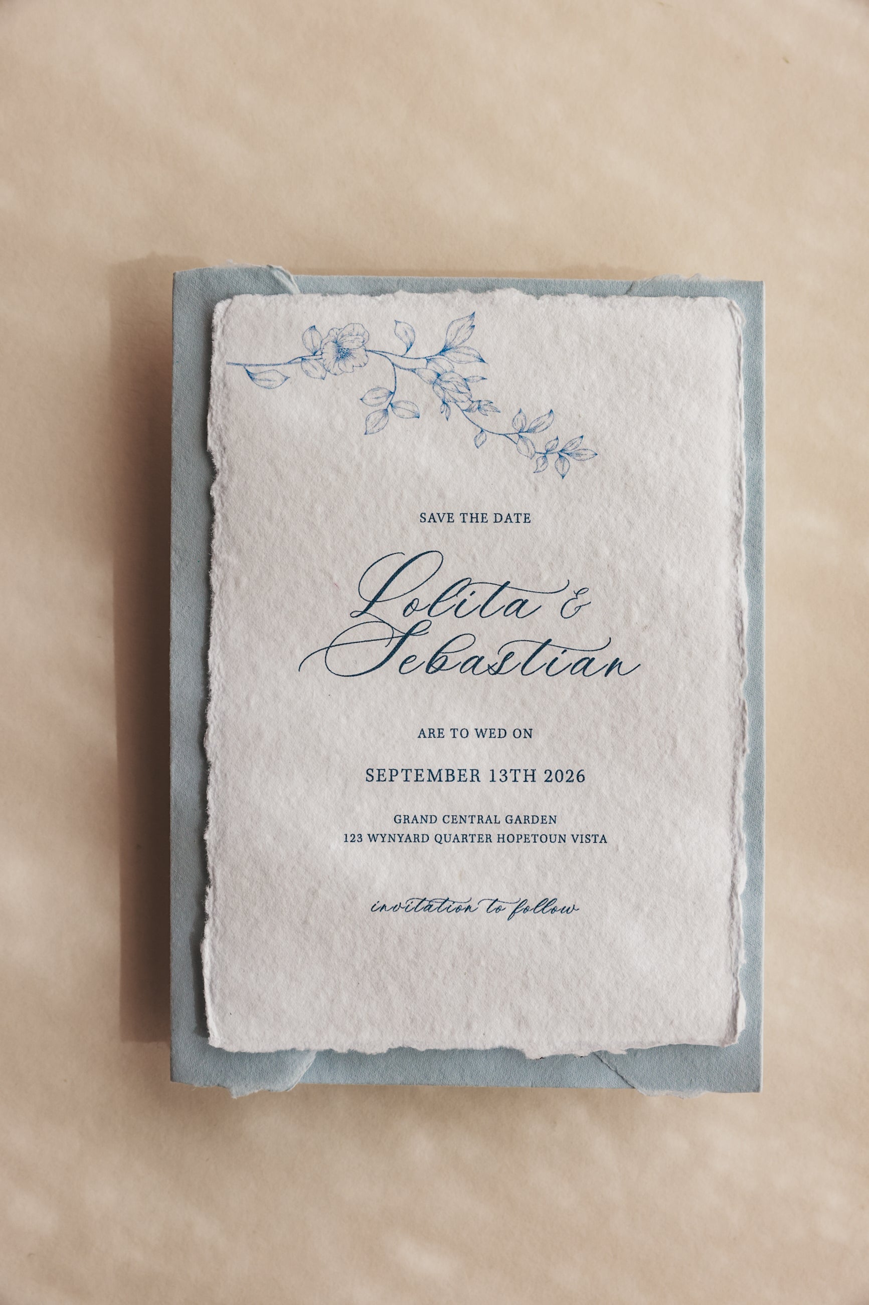 'Lolita' Calligraphy Typeface Wedding Invitation