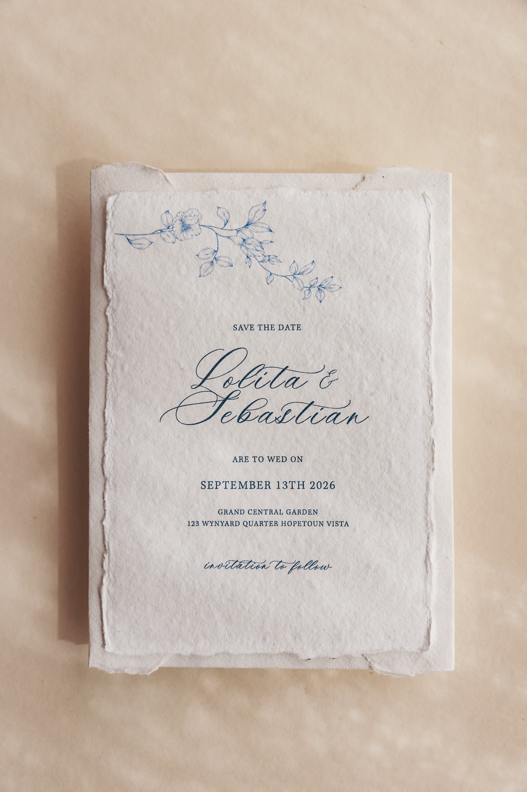 'Lolita' Calligraphy Typeface Wedding Invitation