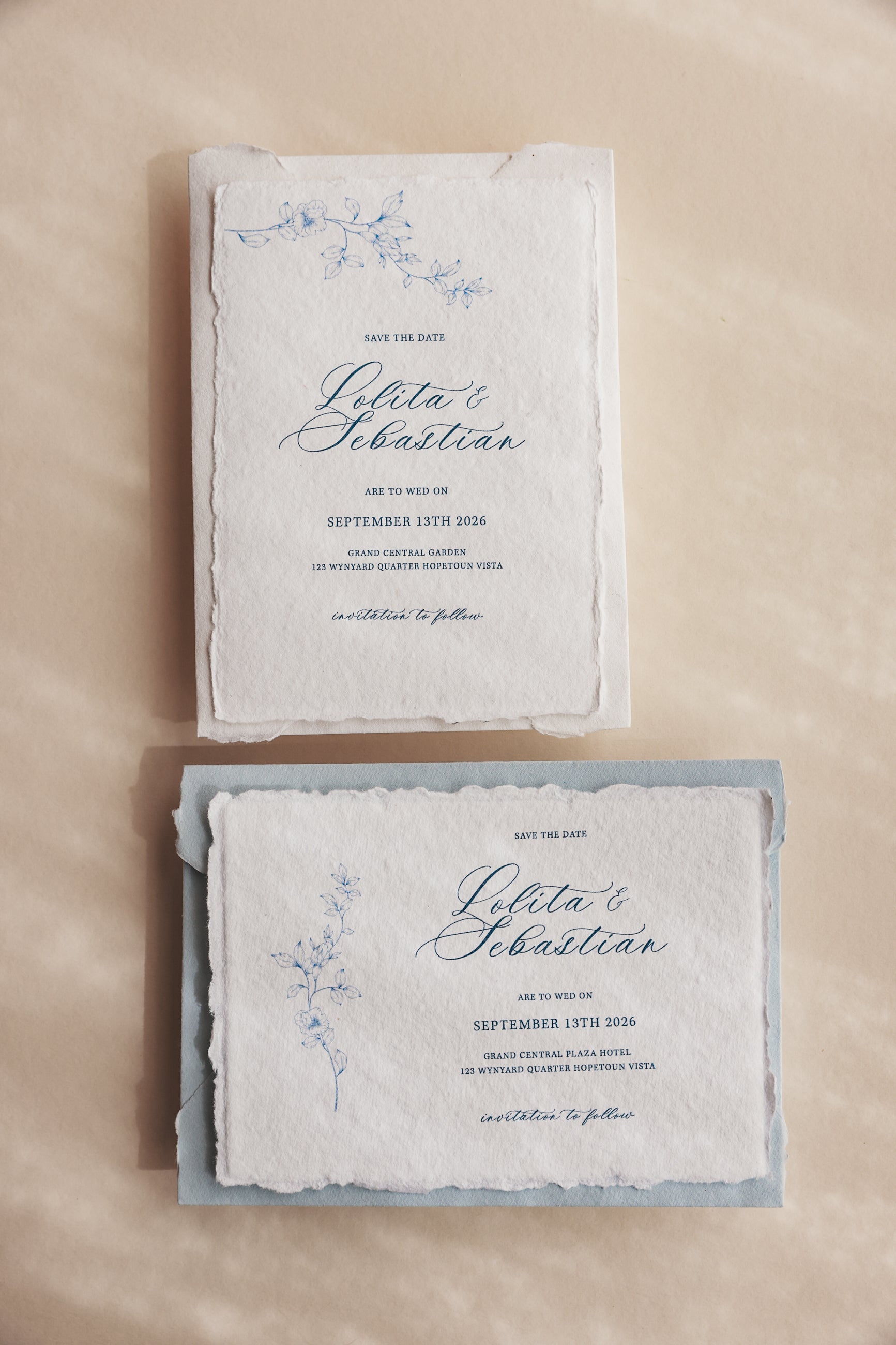 'Lolita' Calligraphy Typeface Wedding Invitation