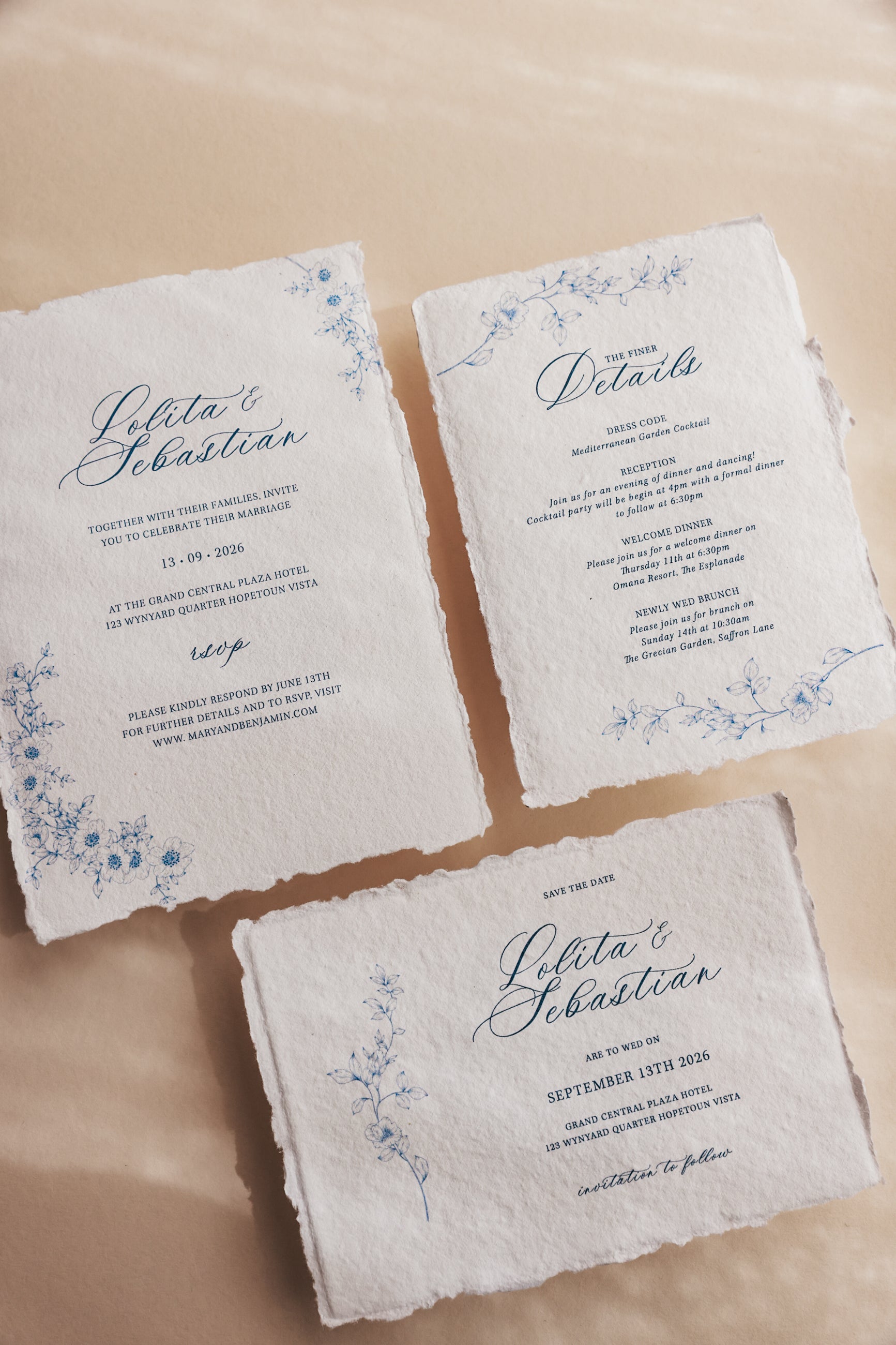 'Lolita' Calligraphy Typeface Wedding Invitation