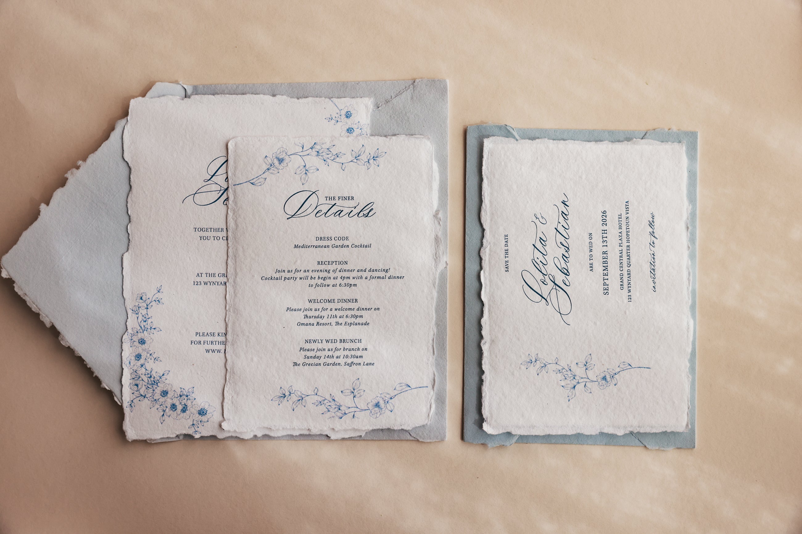 'Lolita' Calligraphy Typeface Wedding Invitation