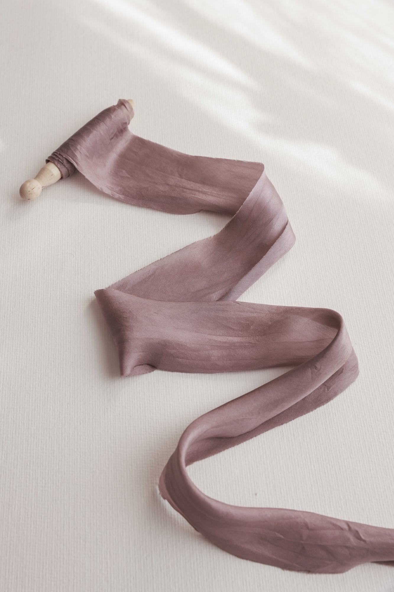 Dusty Pale Mauve Habotai Silk Ribbon