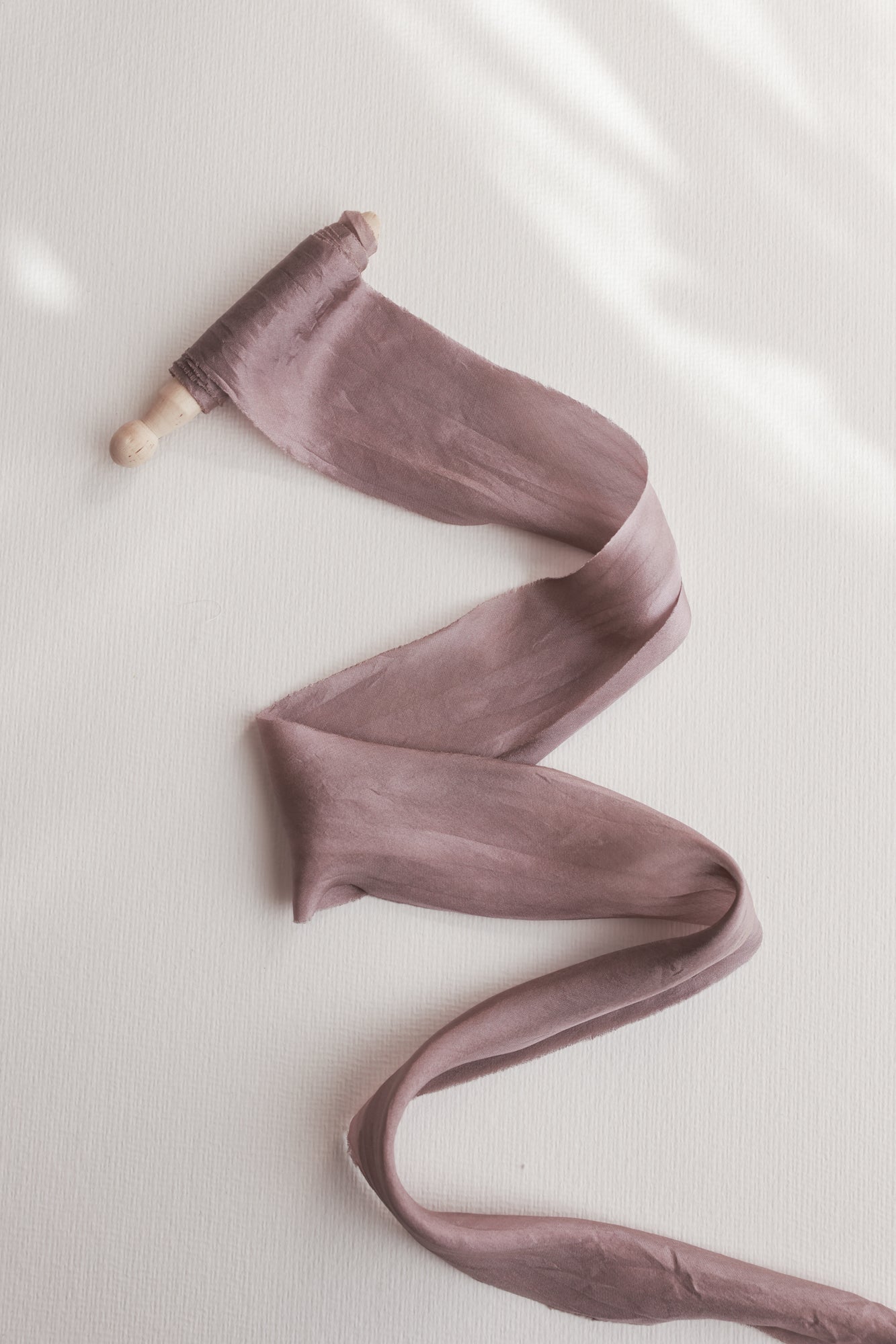 Dusty Pale Mauve Habotai Silk Ribbon