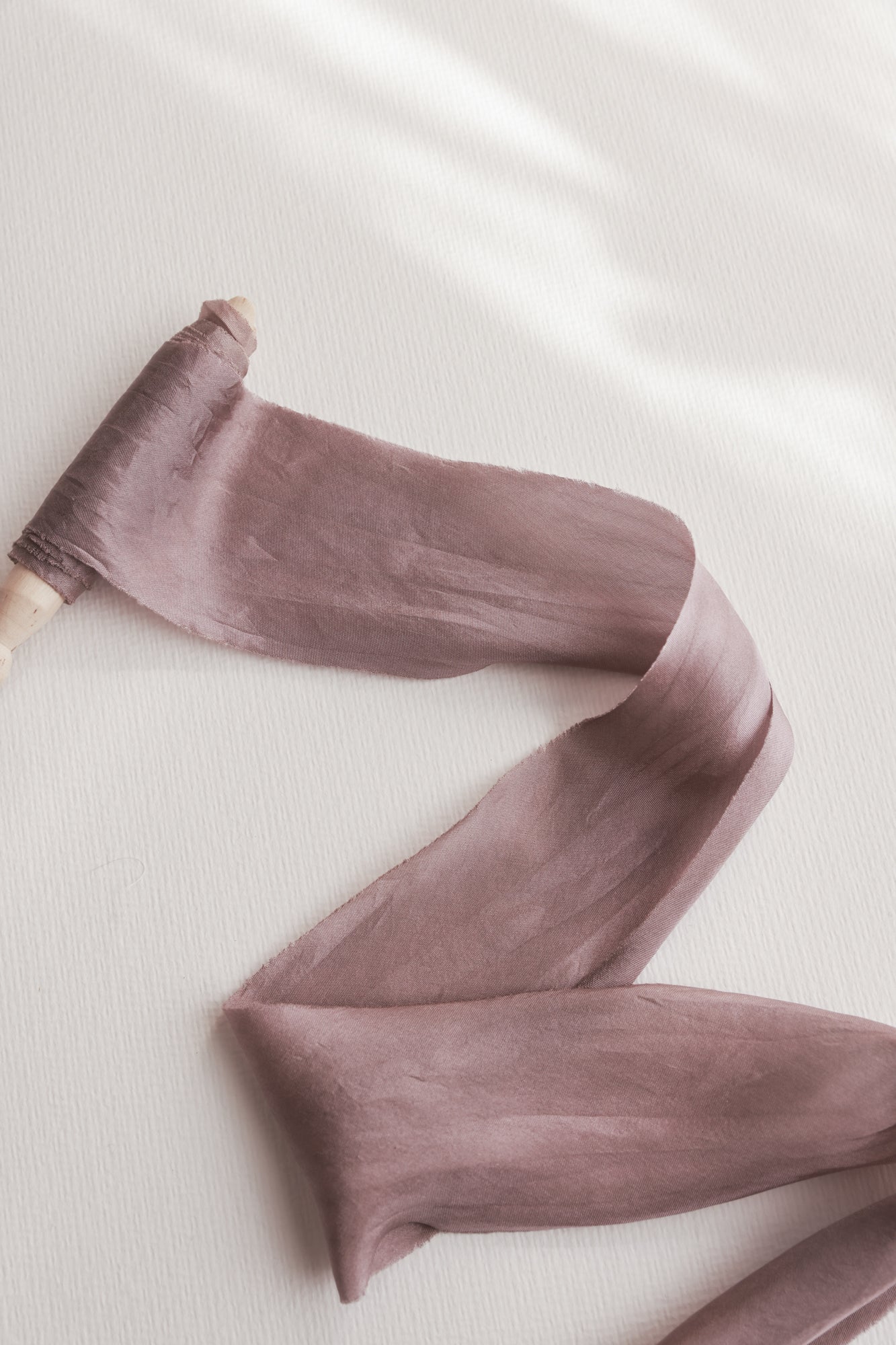 Dusty Pale Mauve Habotai Silk Ribbon