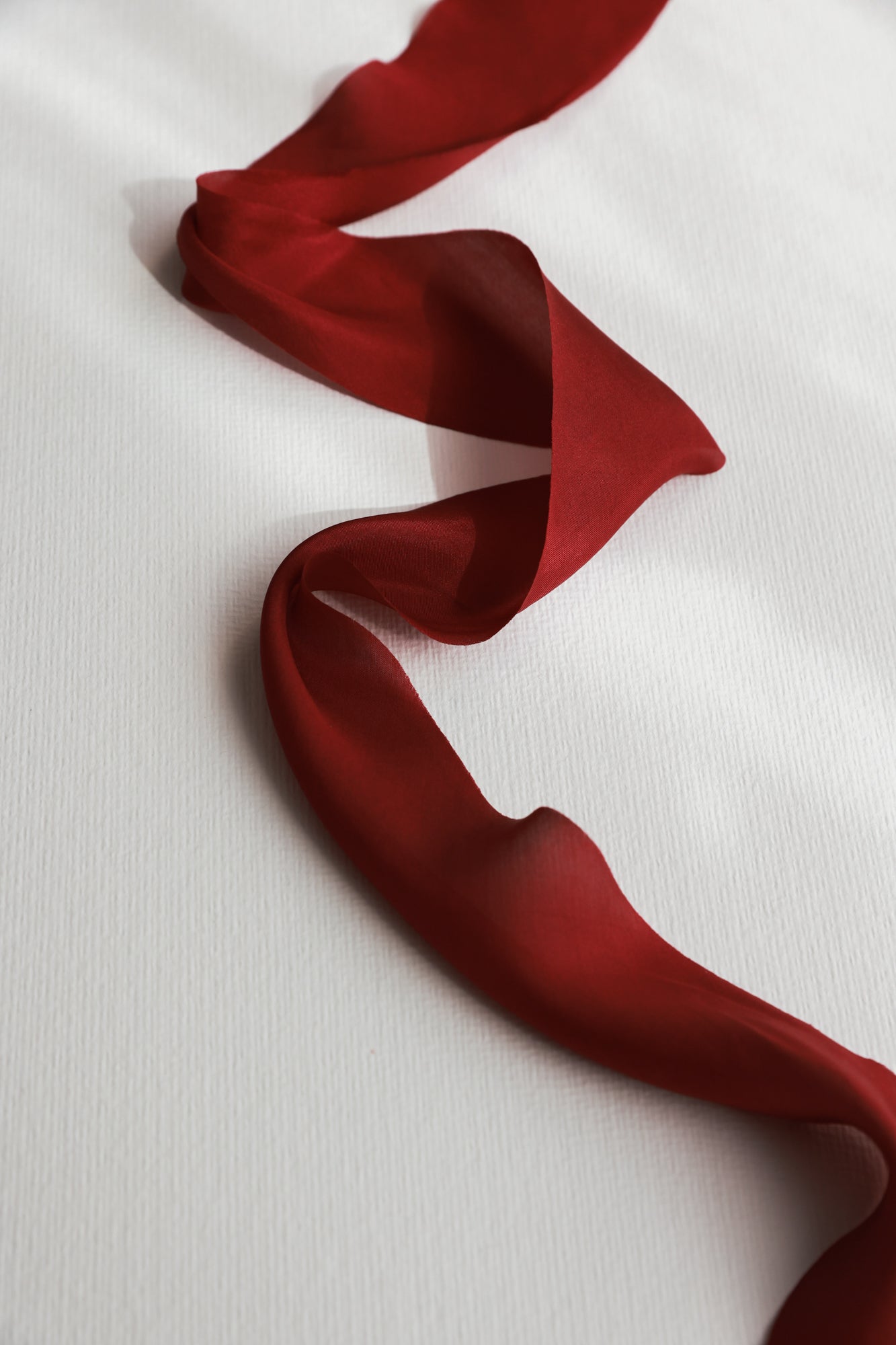 Cherry Red • Habotai Silk Ribbon