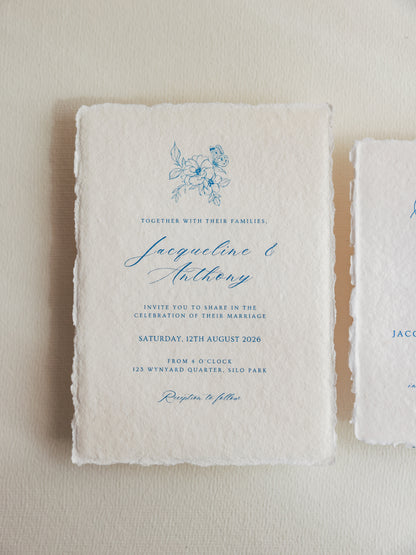'Jacqueline' Calligraphy Style Wedding Invitation