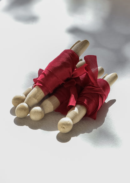Cherry Red • Habotai Silk Ribbon