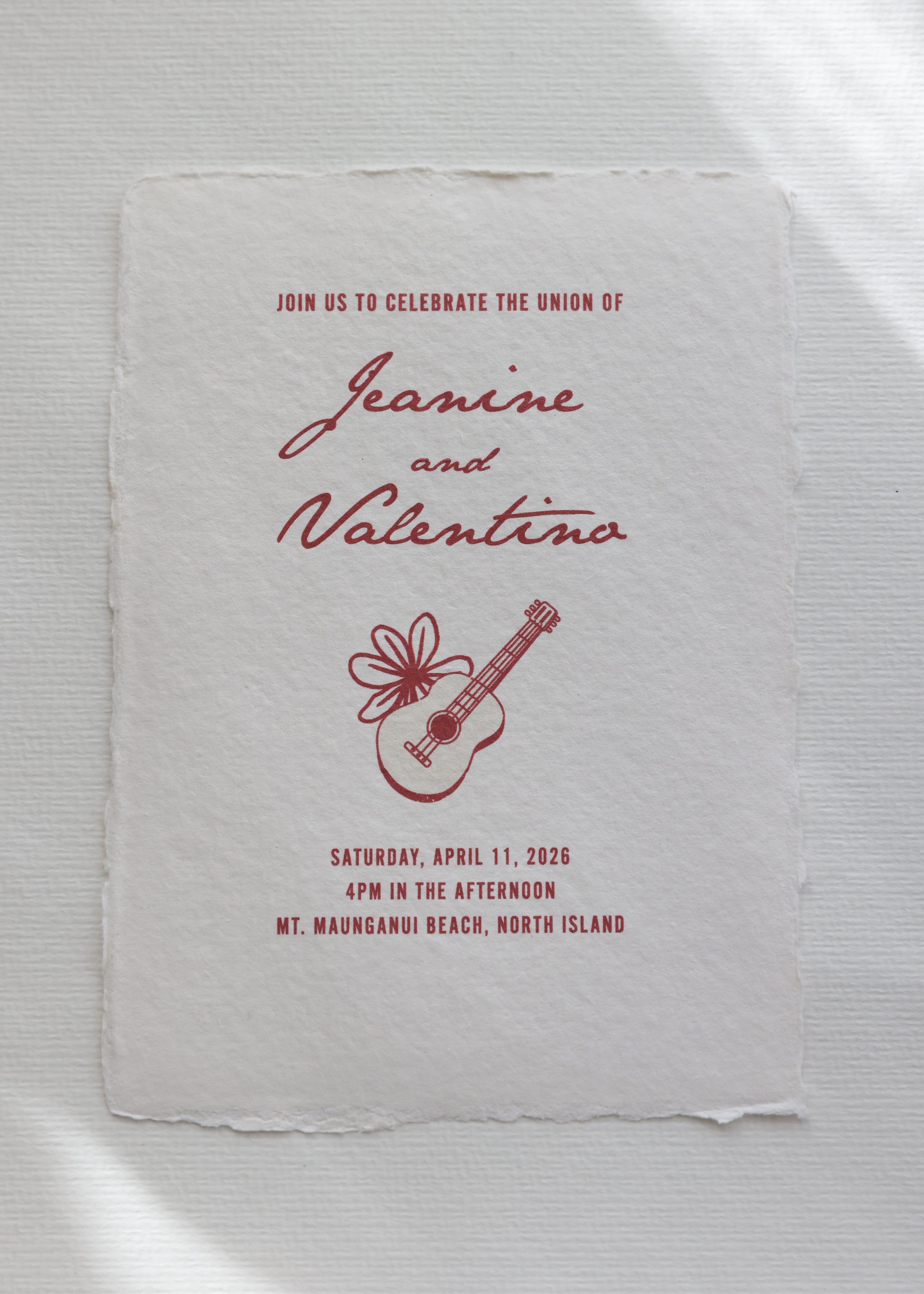 'Jeanine' Calligraphy Style Wedding Invitation