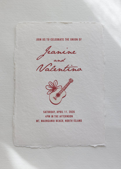 'Jeanine' Calligraphy Style Wedding Invitation
