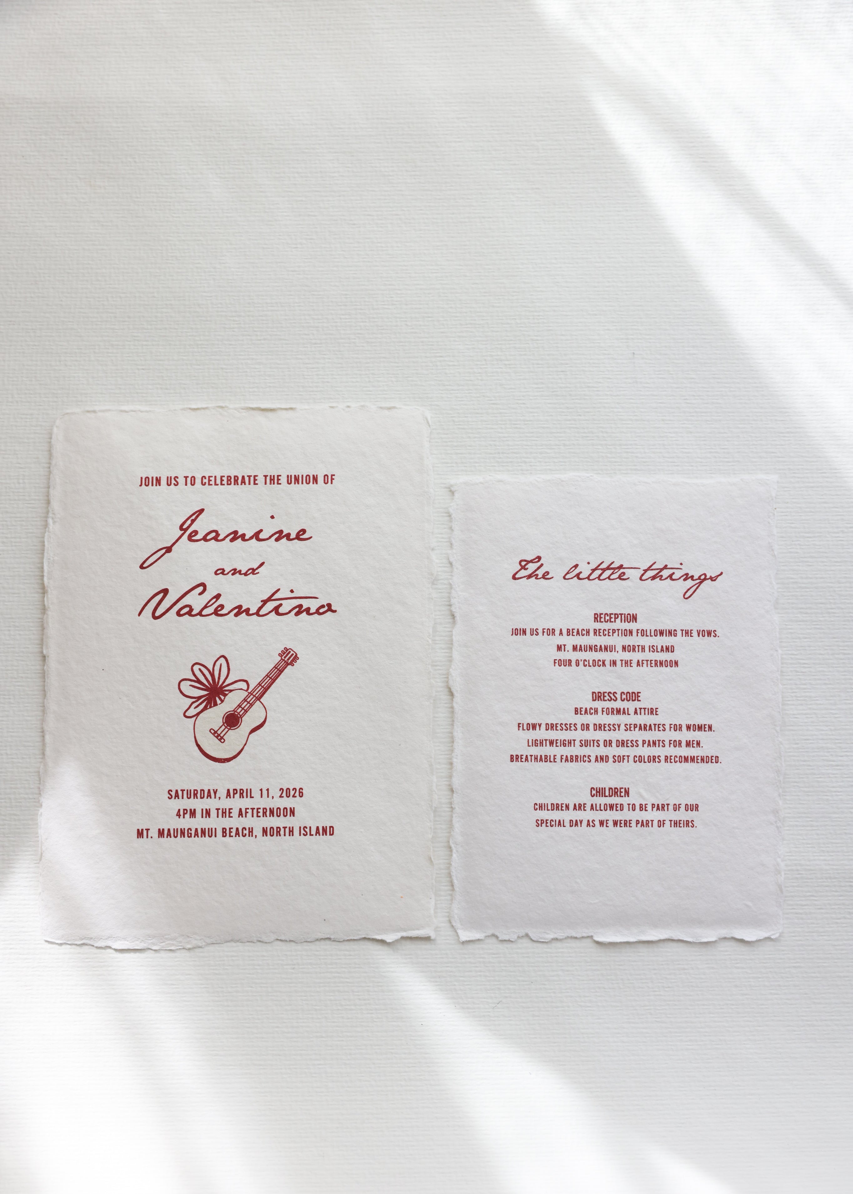 'Jeanine' Calligraphy Style Wedding Invitation