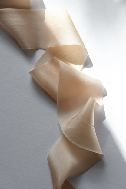 Nude Peach • Habotai Silk Ribbon