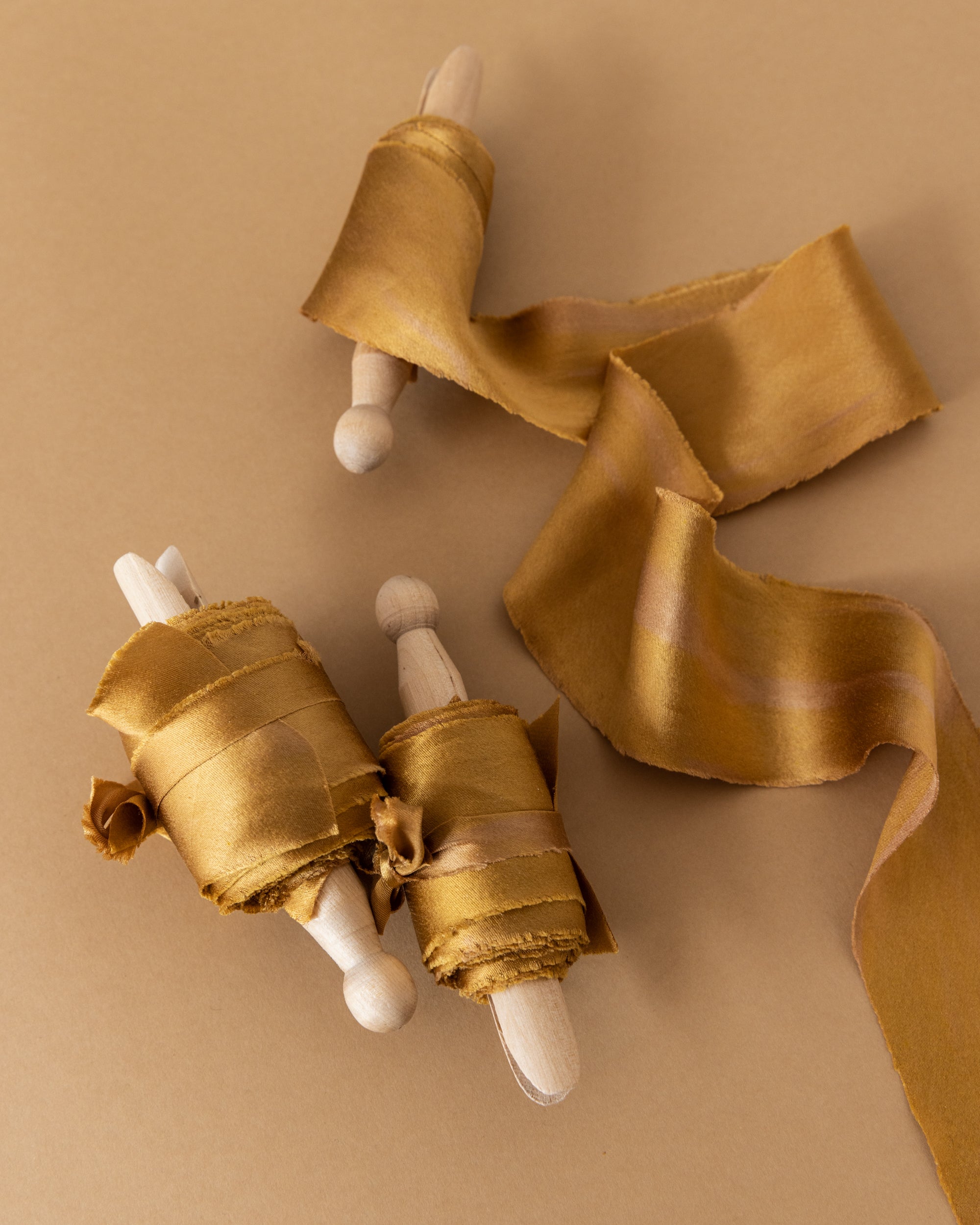 Gold Satin Silk Ribbon