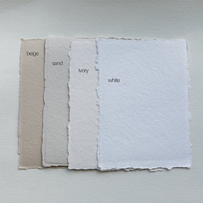 Paper • SAND Handmade Deckle Edge Cotton Rag Paper
