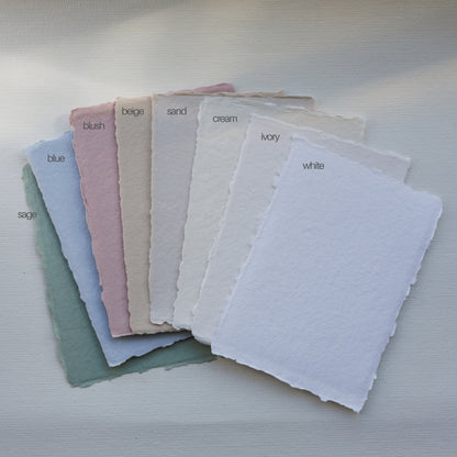 Paper • SAND Handmade Deckle Edge Cotton Rag Paper