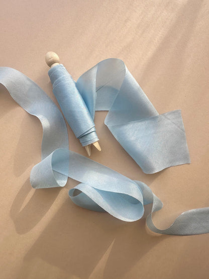 Dusty Blue • Habotai Silk Ribbon