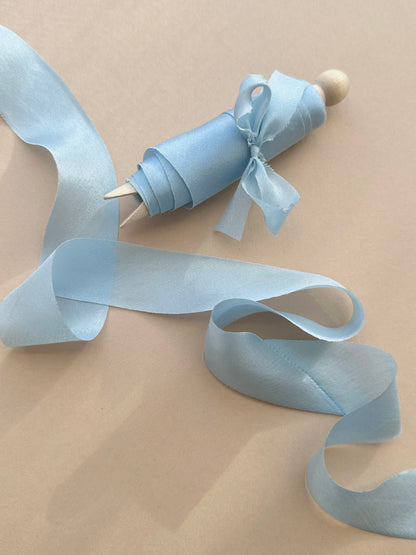 Dusty Blue • Habotai Silk Ribbon