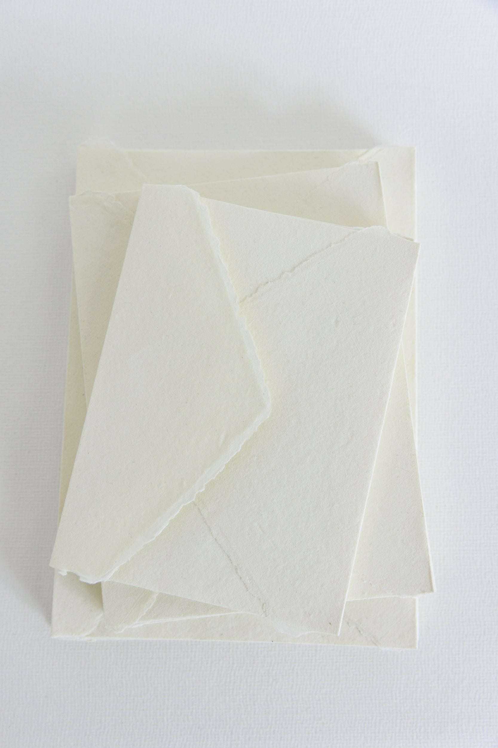 Cream Deckle Edge Handmade Cotton Rag Envelopes